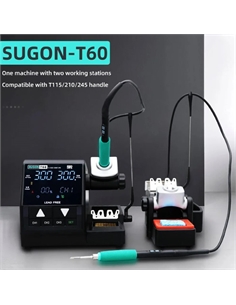 Stazione doppia di saldatura sugon t60 con impugnatura c210 160w - [RCRPSUGT60]