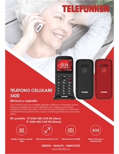 Telefono cellulare telefunken s420 con lcd 2.31 rosso - [TFKGSMS420R]