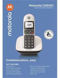 Telefono cordless digitale motorola cd5001 - [MOTCD5001W]