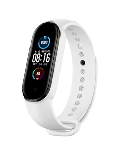 Bracciale in silicone per xiaomi watch band mi 5 sport bianc - [DEBMI6337W]
