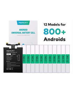 Set 12 modelli di batteria senza chip per android universali - [RCREUBATA12]