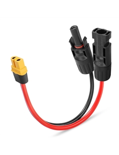Cavo adattatore XT60 MC4 15cm per collegamento moduli fotovoltaici a Power Station Portatili - [SKU-11569]