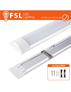 Plafoniera led lineare ip20 120cm 36w 2440lm 3000k - [FL185-36W30K120]