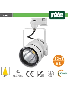Proiettore a binario monofase 50w 3000k 3000lm 40° cri90 - [NV317-50W3K40]