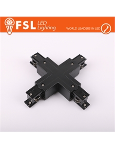 Fsl connettore forma x per binario trifase - colore nero - [FLT4-BX]
