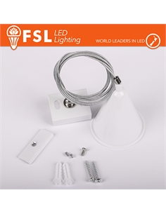 Fsl gancio di sospensione per binario trifase - colore bianco - [FLT4-WH]