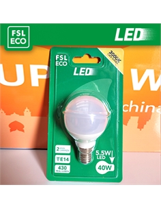 Lampada sfera blister - 5,5w 4000k e27 - [FLEG45B6W40K27]