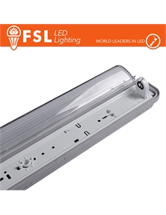 Plafo stagna porta tubo t8 ip65: 1 tubo 120cm - [FLB-1T120]