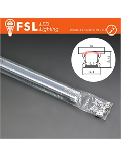 Kit profilo alluminio 6063 - incasso 2m silver - cover opal - [FLPRK-2MAW]