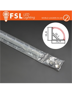 Kit profilo alluminio 6063 - angolare 2m silver - cover opal - [FLPAK-2MAW]