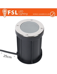 Faretto esterno carrabile calpestabile gu10 ip67 +25 cm cavo - [FLIN-GU10H]