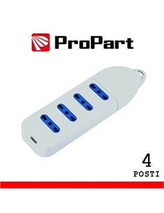 Multipresa 4pos bipasso senza cavo - [PEM2304-W]