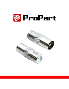 Adattatore antenna tv 75 ω spina tv 9.5mm - presa f metallic - [TR-CASP-M]