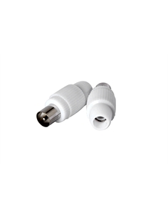 Spina antenna tv 75 ω 9.5mm new  - 2 pezzi - [PETV1008]