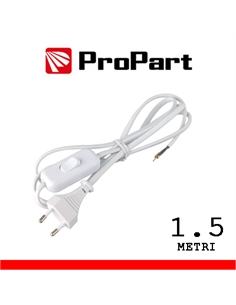 Cavetto con interruttore 1.5m spina10a 2 poli polybag - [PES203088-WP]