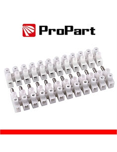 Morsettiera bianc 24 poli 3a - 4 mm2 mas-fem 380v stecca10pz - [PECP1203]