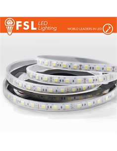 Striscia led 5m ip65 5050 24v - 12w/m 60led/m 4000k - [FLS5024V65IP40K]