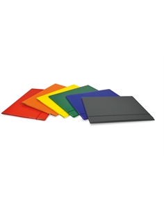 Cartelline lucide 3 lembi con elastico tondo - rosso - [EC-CPEVERRO]