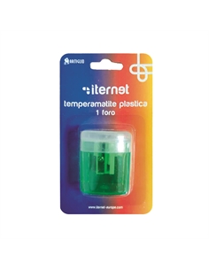 Temperamatite plastica 1 foro multicolore 24pz / scatola - [4116BT]