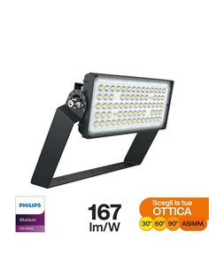 Faro Modulare LED 200W 5000K IP66, 167lm/W, No Flickering con driver Philips - [FN-200167PH5000K]