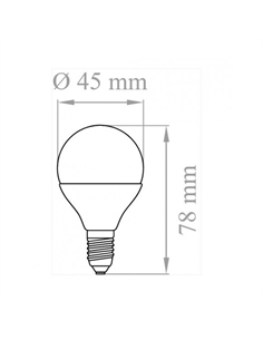 Lampada LED 8W E14 a sfera classica e colore della luce freddo 6400K, non dimmerabile - [LMO-SF458WE14BF] 2