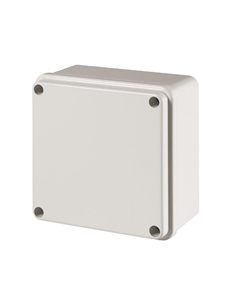 Cassetta stagna 100x100x50 pareti lisce con coperchio Grigio e viti Inox IP66 Marlanvil 005.PL - [MAR-005.PL]