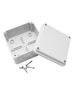 Cassetta stagna 100x100x50 pareti lisce con coperchio Grigio e viti Inox IP66 Marlanvil 005.PL - [MAR-005.PL] 2