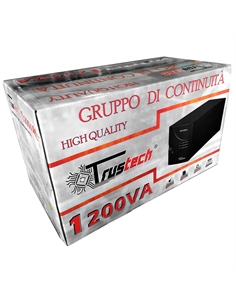 Gruppo di continuità UPS 1200VA 720Watt, 3x Bipasso 10-16A/Schuko - [TRU-UPS1200VA]