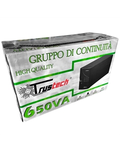 Gruppo Di Continuità 650VA 390W 2 Uscite Bivalenti AC Restart UPS650VA, Trustech - [TRU-UPS650VA]