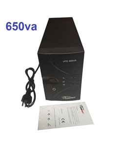 Gruppo Di Continuità 650VA 390W 2 Uscite Bivalenti AC Restart UPS650VA, Trustech - [TRU-UPS650VA] 2