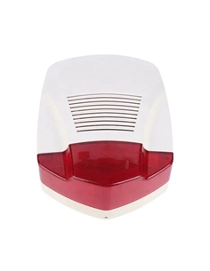 Sirena autoalimentata per esterno e lampeggiante a led e sirena magnetodinamica 110 db a 1 m. in ABS, interno in acciaio zincato 2