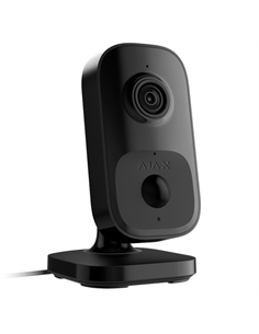 Ajax IndoorCam Telecamera IP Cube 4 Mp IA integrata, IR 8 m, PIR fino a 4 m, audio bidirezionale, Wi-Fi 2.4 GHz, Colore nero - [