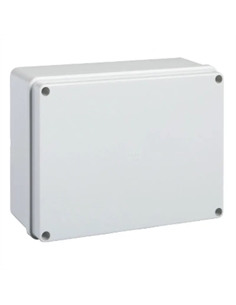 Cassetta stagna 190x145x70 pareti lisce con coperchio Grigio e viti Inox IP66 Marlanvil 009.PL - [MAR-009.PL]