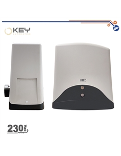 Motoriduttore per cancelli scorrevoli fino a 2000 Kg, 230 Vac, centrale CT102, con finecorsa magnetici ed elettrofreno. Pignone 