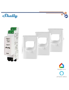 Shelly pro 3em 400a  - contatore energia din + 3 pinze 400a - [SH-PRO3EM400]