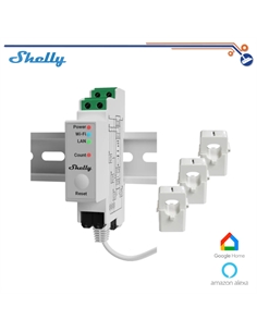 Shelly Pro 3EM 120A - Contatore energia DIN + 3 pinze120A - [SH-PRO3EM120]
