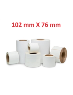Opaco white adesivo  roll:102mm x 76mm, 440 labels,diametro 40mm ad inchiostro - [JICH102X76WT]