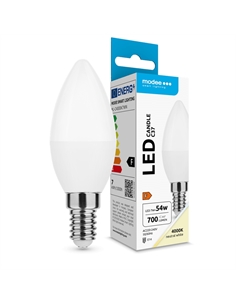Modee Lighting Lampadina LED Candela 7W E14 360° 4000K (700 lumen) ERP - [ML-C4000K7WN]