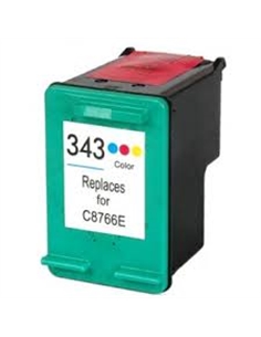 18ml rig.hp desk jet 460xx/5740/5745/6520 -c8766e  343 alta - [HP343]