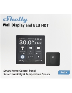 Shelly wall display + sensore h&t - pannello con display touch nero - [SH-WALLBKIT]