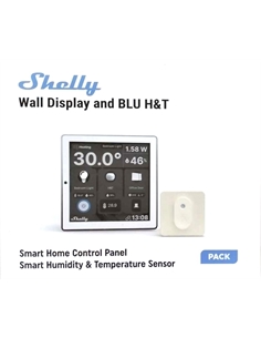 Shelly Wall Display + Sensore H&T - Pannello con Display touch Bianco - [SH-WALLWKIT]