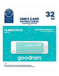 Pendrive goodram 32gb ume3 care - antibatterica - usb 3.0 - [GRUME3-0320CRR1]