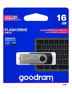 Pendrive goodram 16gb uts3 black usb 3.0 - retail blister - [GRUTS3-0160K0R1]