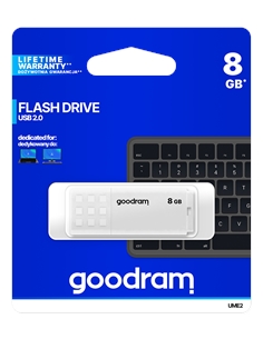 Pendrive goodram 8gb ume2 white usb 2.0 - retail blister - [GRUME2-0080W0R1]