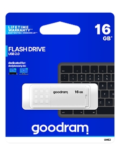 Pendrive goodram 16gb ume2 white usb 2.0 - retail blister - [GRUME2-0160W0R1]