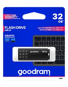 Pendrive goodram 32gb black usb 3.0 - retail blister - [GRUME3-0320K0R1]