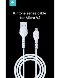 Kintone cavo micro usb 5v 2.1a 1mt carica e dati bianco - [DECMU129W]