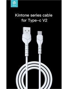 Kintone cavo tipo-c 5v 2.1a 1mt carica e dati bianco - [DECATC136W]