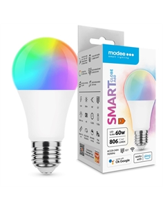 Modee Smart Lampadina a LED intelligente (App Tuya Smart) Globo A60 9,4W E27 180° RGB (806 lumen) - [ML-G9.4WE27RGB]