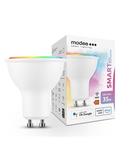 Modee Smart Lampadina a LED intelligente (App Tuya Smart) Spot GU10 4,7W 110° RBB (400 lumen) - [ML-GU104,7WRGB]